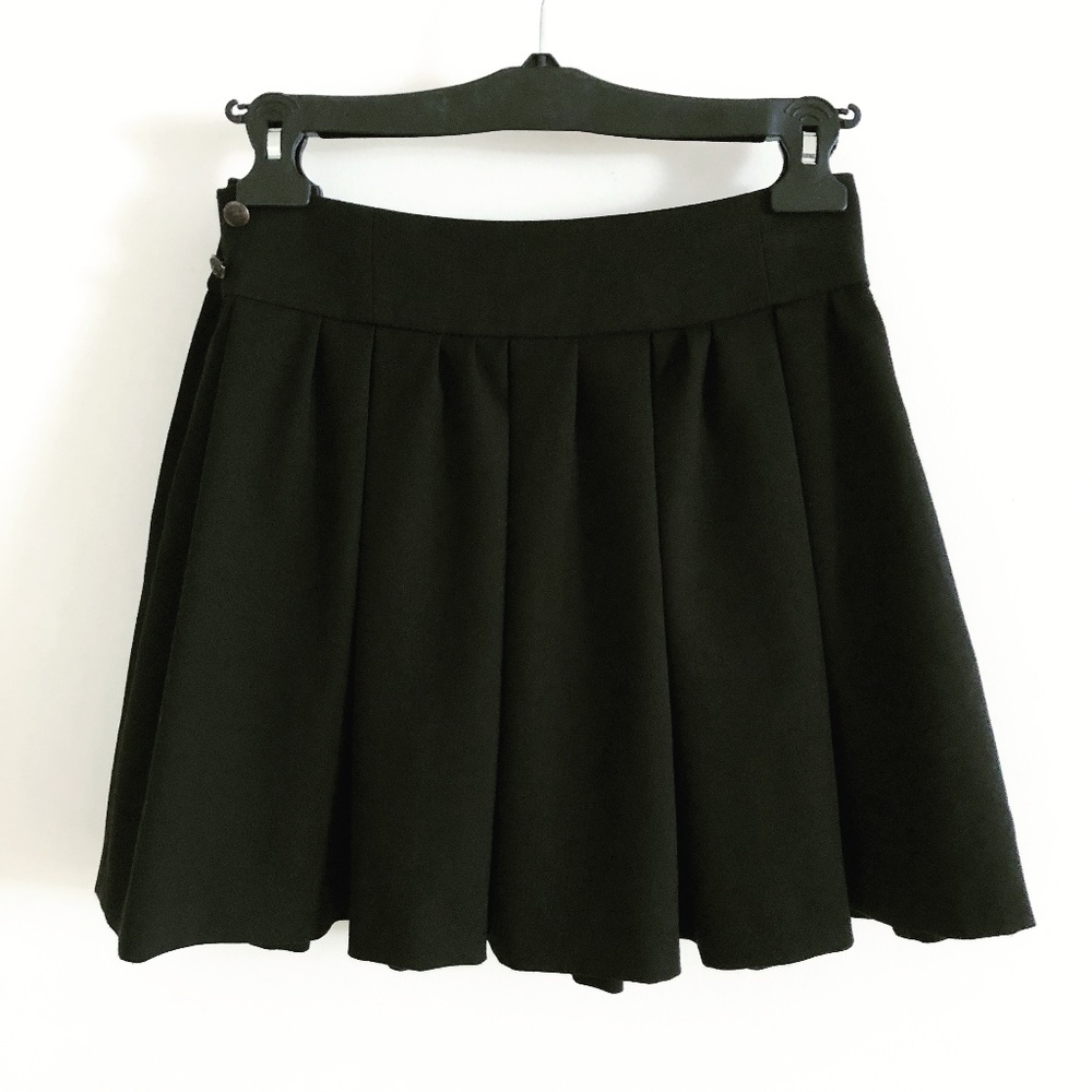 Zara Woman Black pleated mini skirt